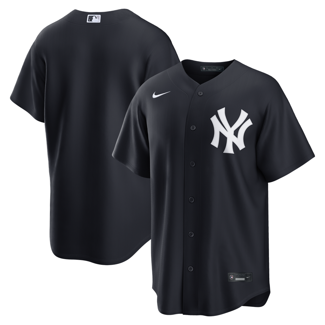 New York Yankees Nike Navy Alternate Replica Jersey product image 1, provided for visual reference and product detail review