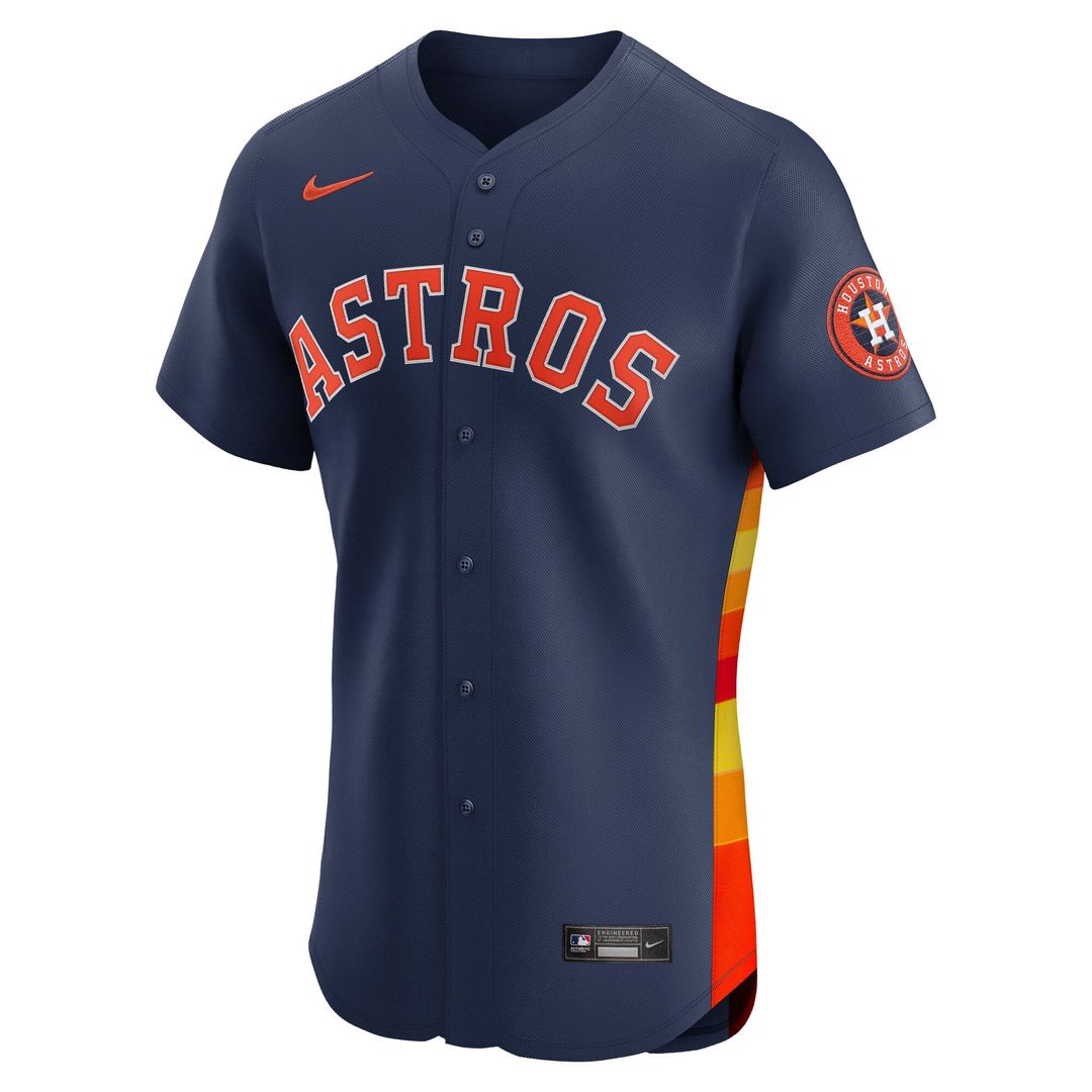 Houston Astros Nike Navy Alternate 2 Elite Jersey product image 2, provided for visual reference and product detail review