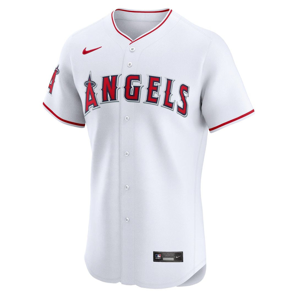 Los Angeles Angels Nike White Home Elite Jersey product image 2, provided for visual reference and product detail review