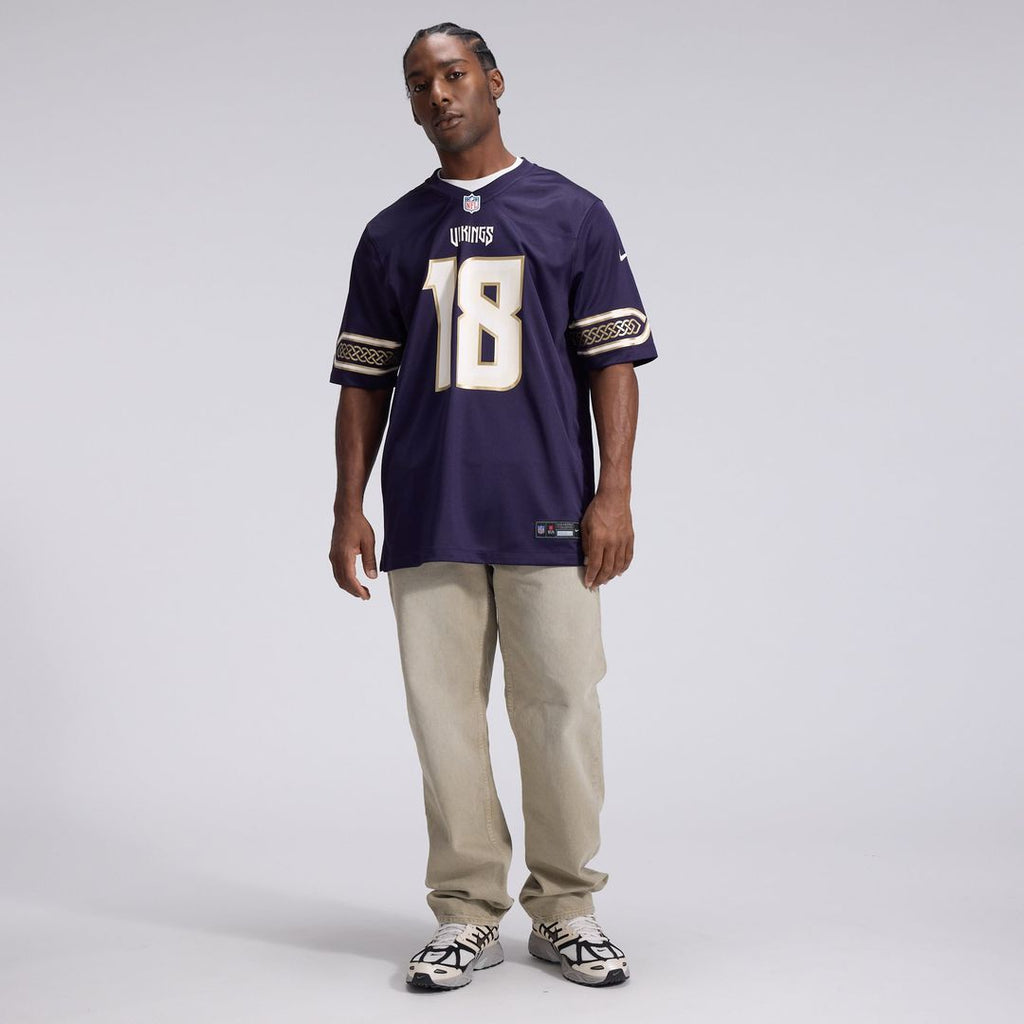 Minnesota Vikings Justin Jefferson Nike Purple 2026 Rivalries Collection Game Jersey product image 4, provided for visual
