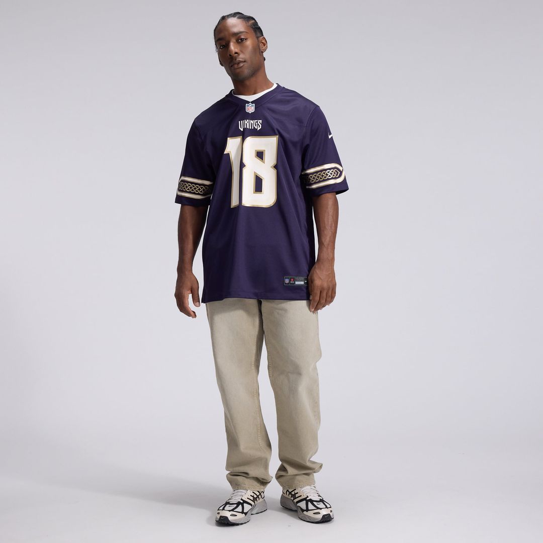 Minnesota Vikings Justin Jefferson Nike Purple 2026 Rivalries Collection Game Jersey product image 4, provided for visual