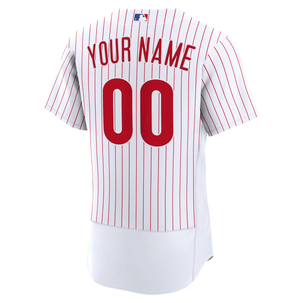 Philadelphia Phillies Nike White Home Authentic Custom Jersey product image 3, provided for visual reference and product