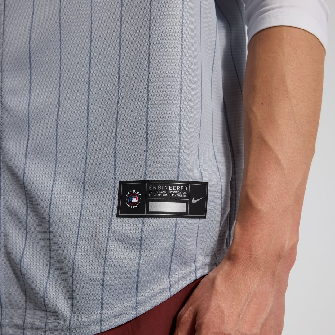 Minnesota Twins Nike Gray Road Replica Team Jersey product image 5, provided for visual reference and product detail review