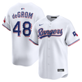 Texas Rangers Jacob deGrom Nike White Home Limited Jersey product image 1, provided for visual reference and product detail