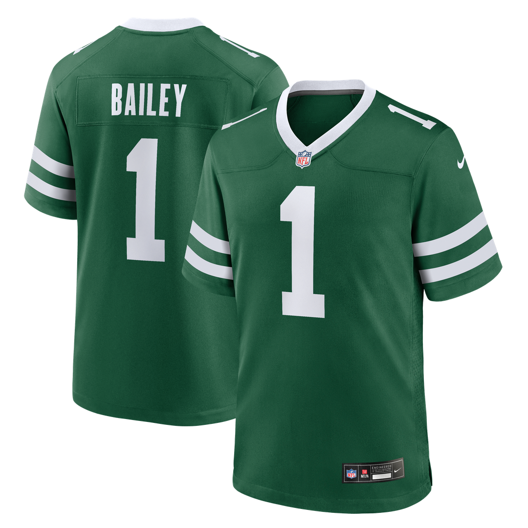 New York Jets David Bailey Nike Green Team Game Jersey product image 7, provided for visual reference and product detail
