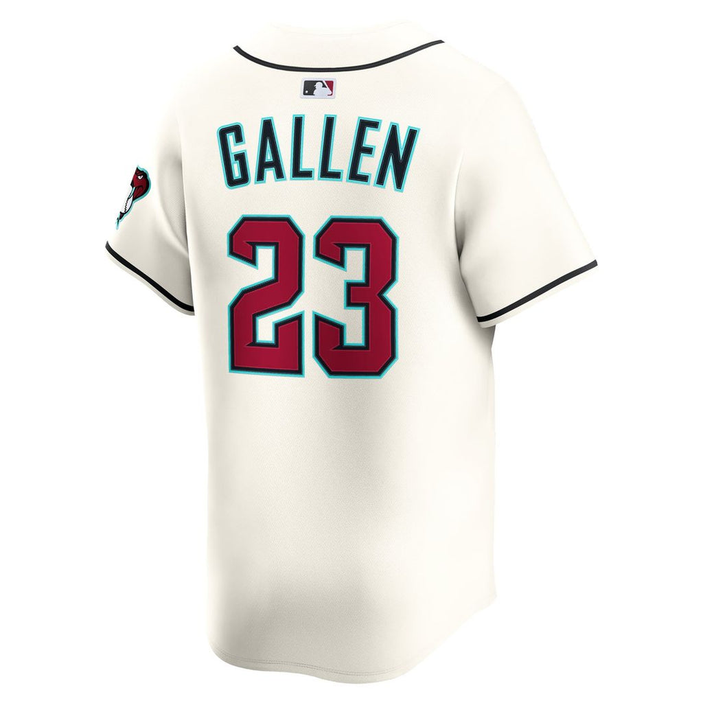 Arizona Diamondbacks Zac Gallen Nike Cream Home Limited Player Jersey product image 3, provided for visual reference and