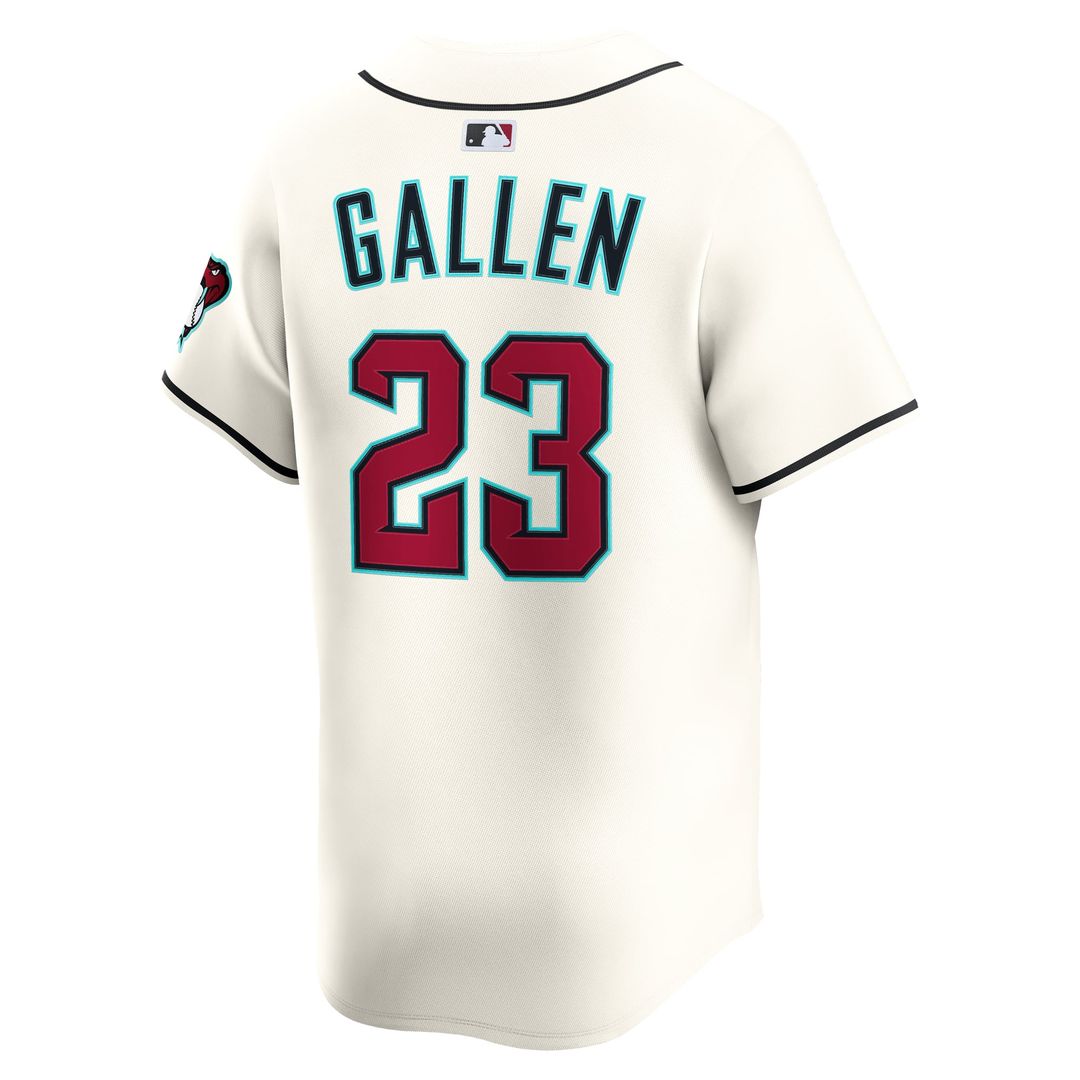 Arizona Diamondbacks Zac Gallen Nike Cream Home Limited Player Jersey product image 3, provided for visual reference and