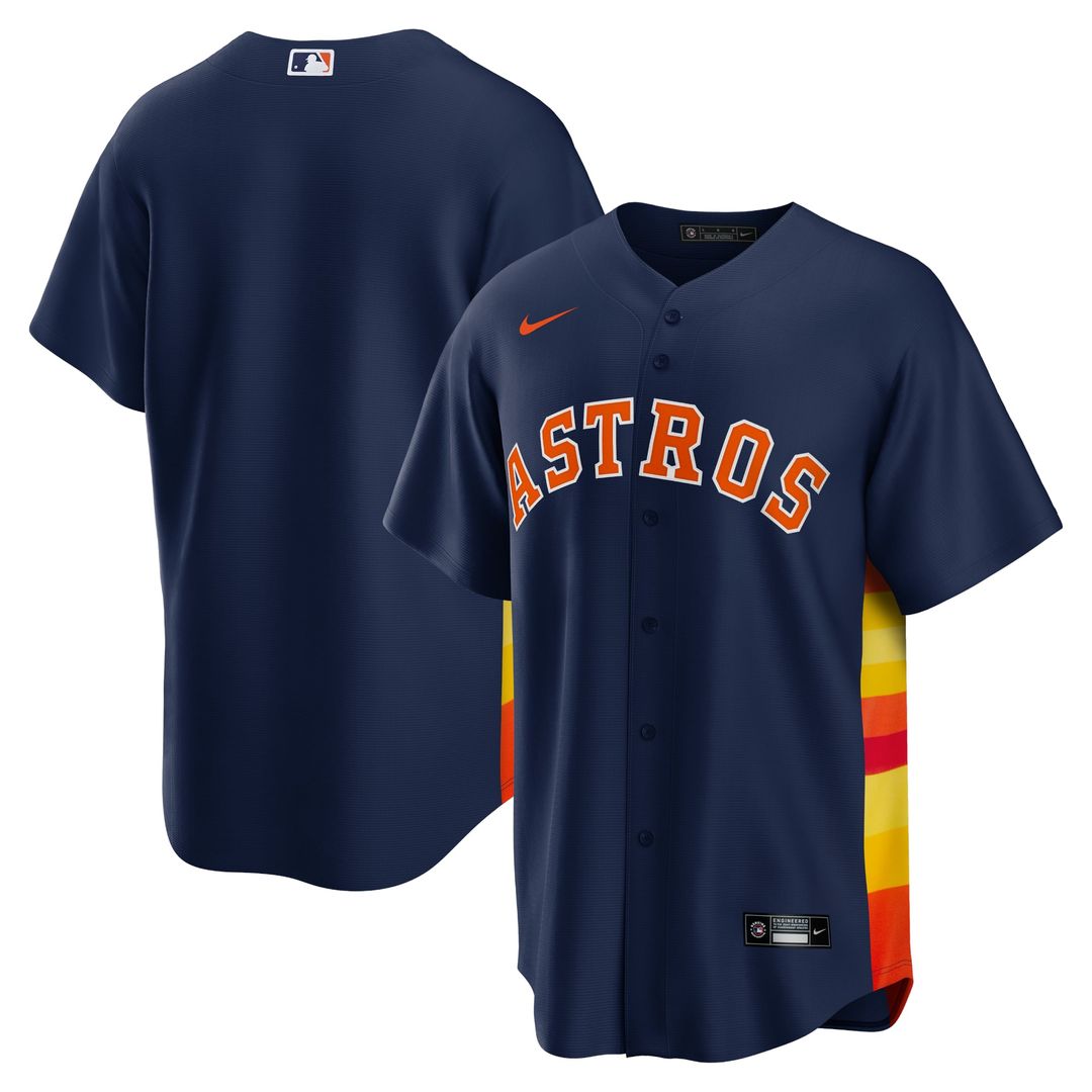 Houston Astros Nike White Home Replica Team Jersey product image 10, provided for visual reference and product detail review