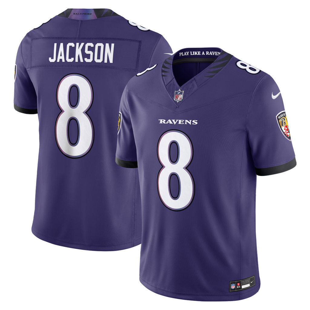 Baltimore Ravens Lamar Jackson Nike White Vapor F.U.S.E. Stitched Limited Jersey product image 27, provided for visual