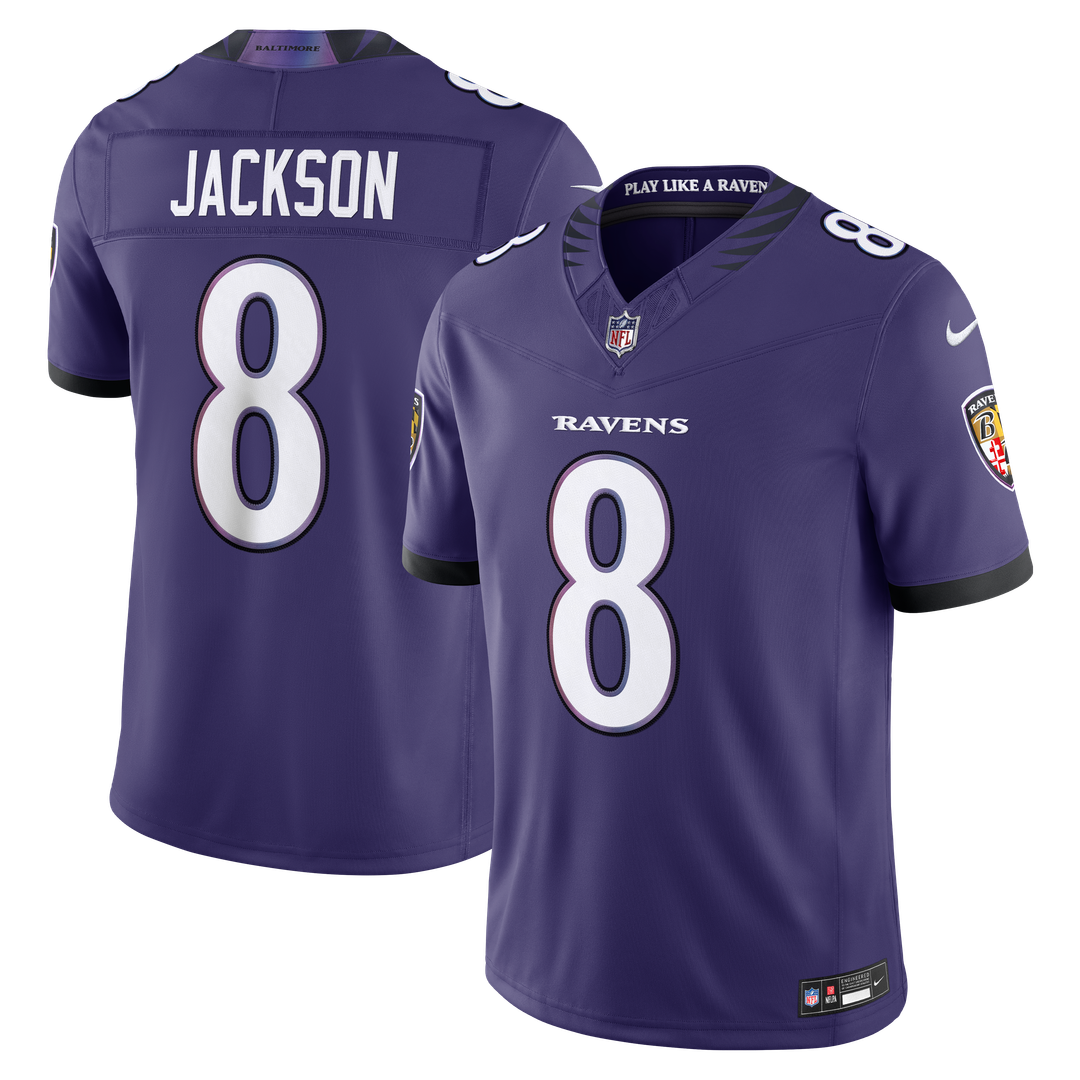 Baltimore Ravens Lamar Jackson Nike White Vapor F.U.S.E. Stitched Limited Jersey product image 27, provided for visual