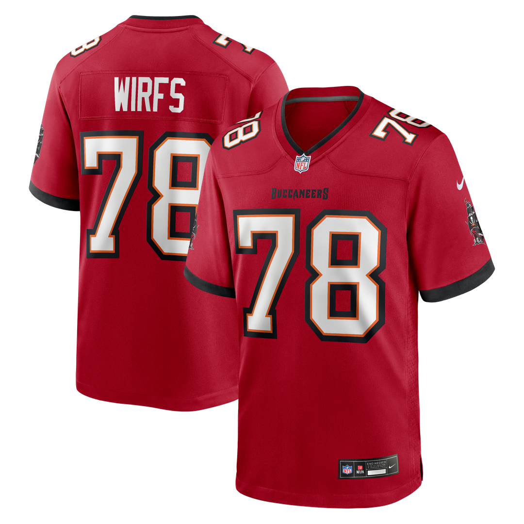 Tampa Bay Buccaneers Tristan Wirfs Nike Red Player Game Jersey product image 9, provided for visual reference and product