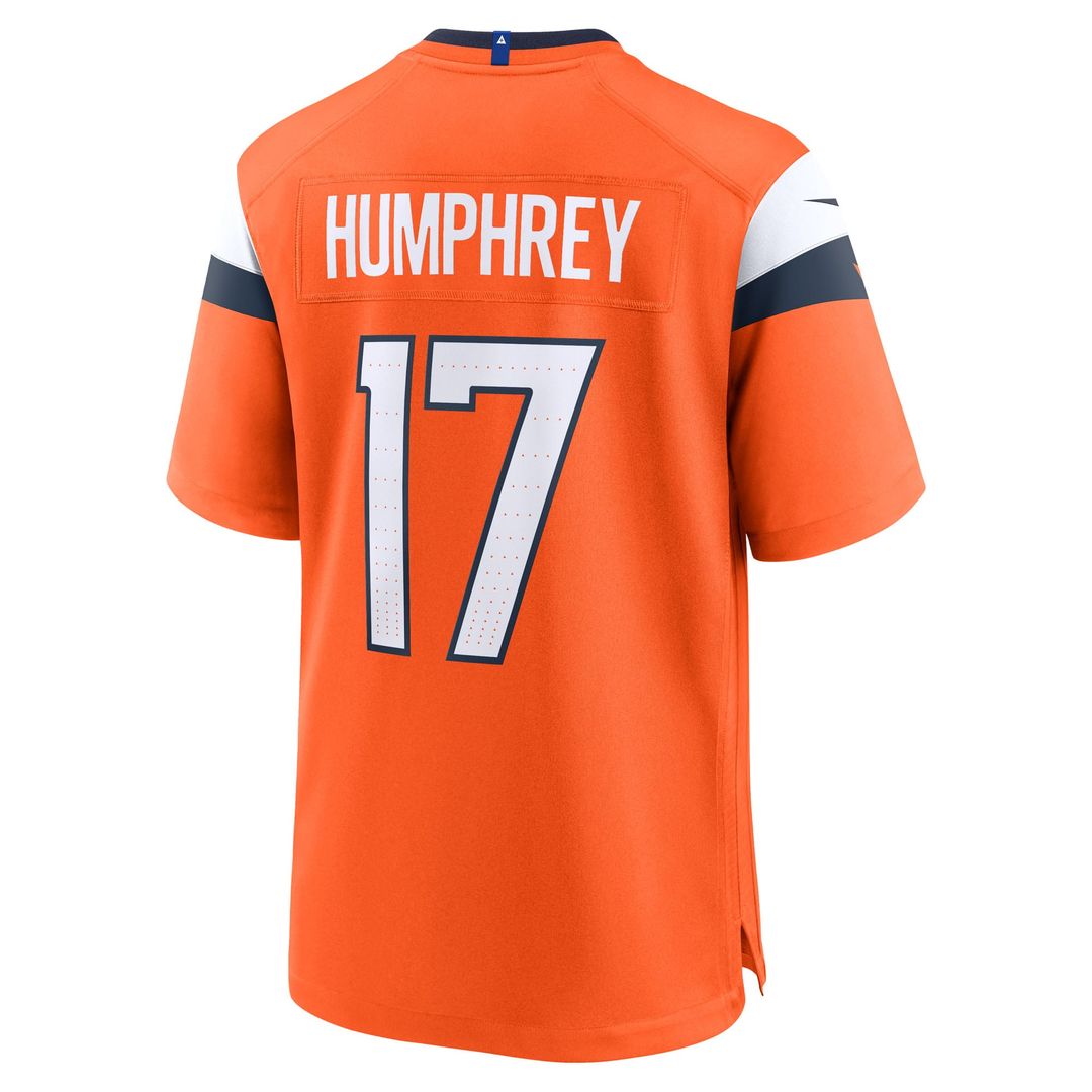 Denver Broncos Lil'Jordan Humphrey Nike Orange Team Game Jersey product image 3, provided for visual reference and product