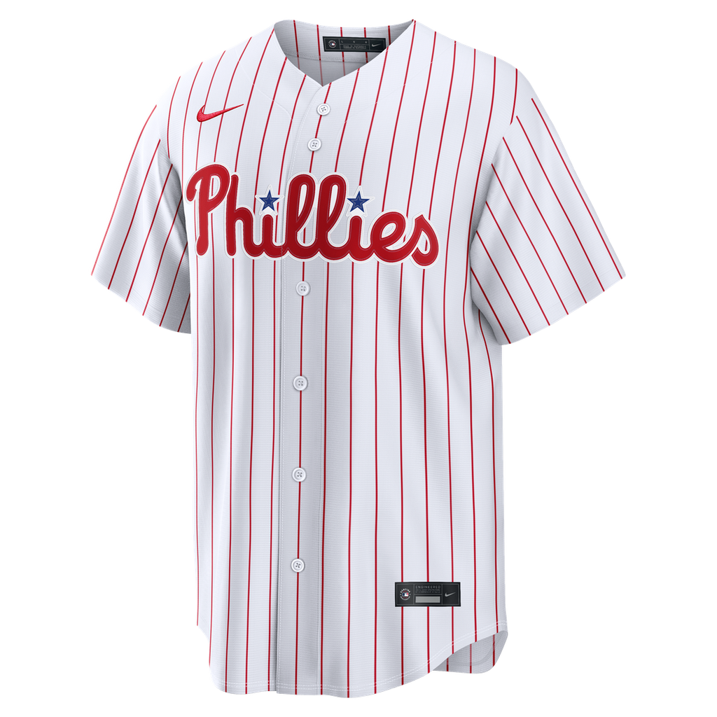 Philadelphia Phillies Nike White Home Stadium Custom Jersey product image 2, provided for visual reference and product