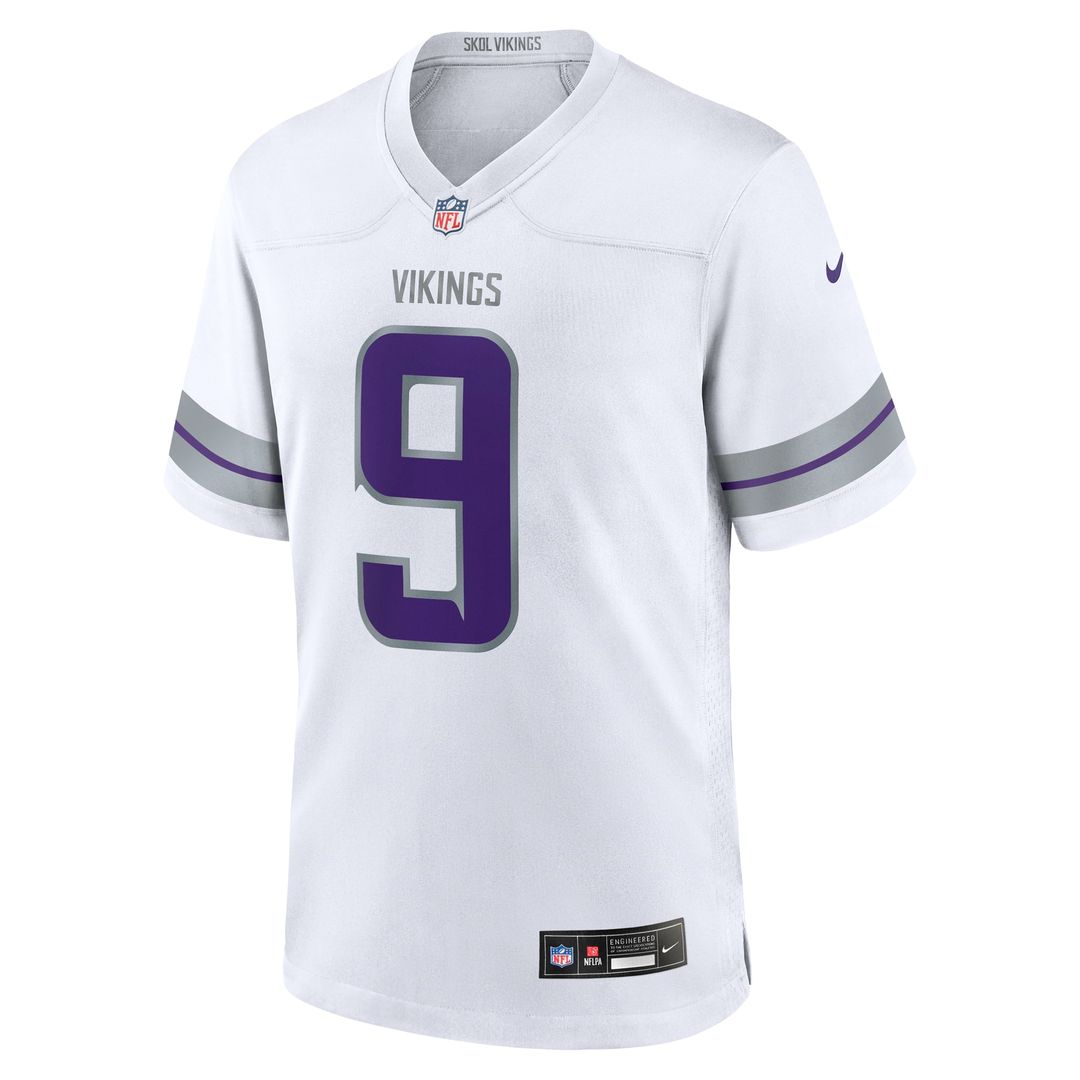 Minnesota Vikings J.J. McCarthy Nike White Alternate Game Player Jersey product image 5, provided for visual reference and