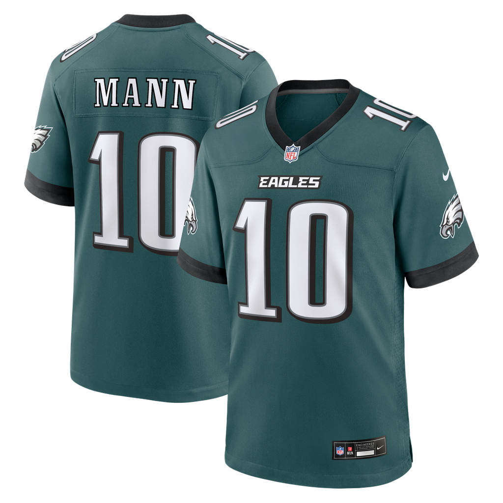 Philadelphia Eagles Braden Mann Nike Midnight Green Team Game Jersey product image 1, provided for visual reference and