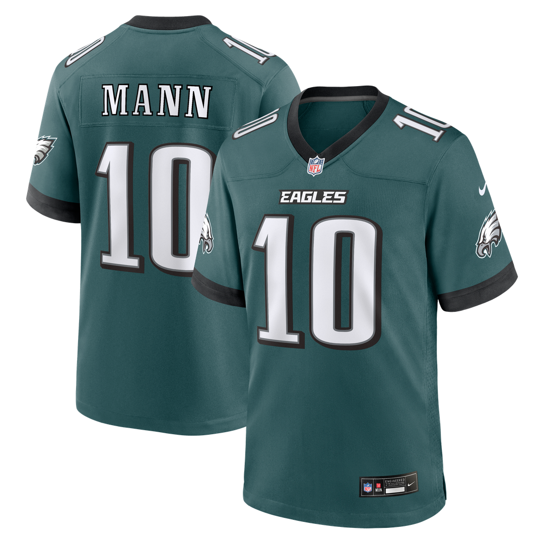 Philadelphia Eagles Braden Mann Nike Midnight Green Team Game Jersey product image 1, provided for visual reference and