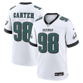 Philadelphia Eagles Jalen Carter Nike White Game Jersey product image 1, provided for visual reference and product detail