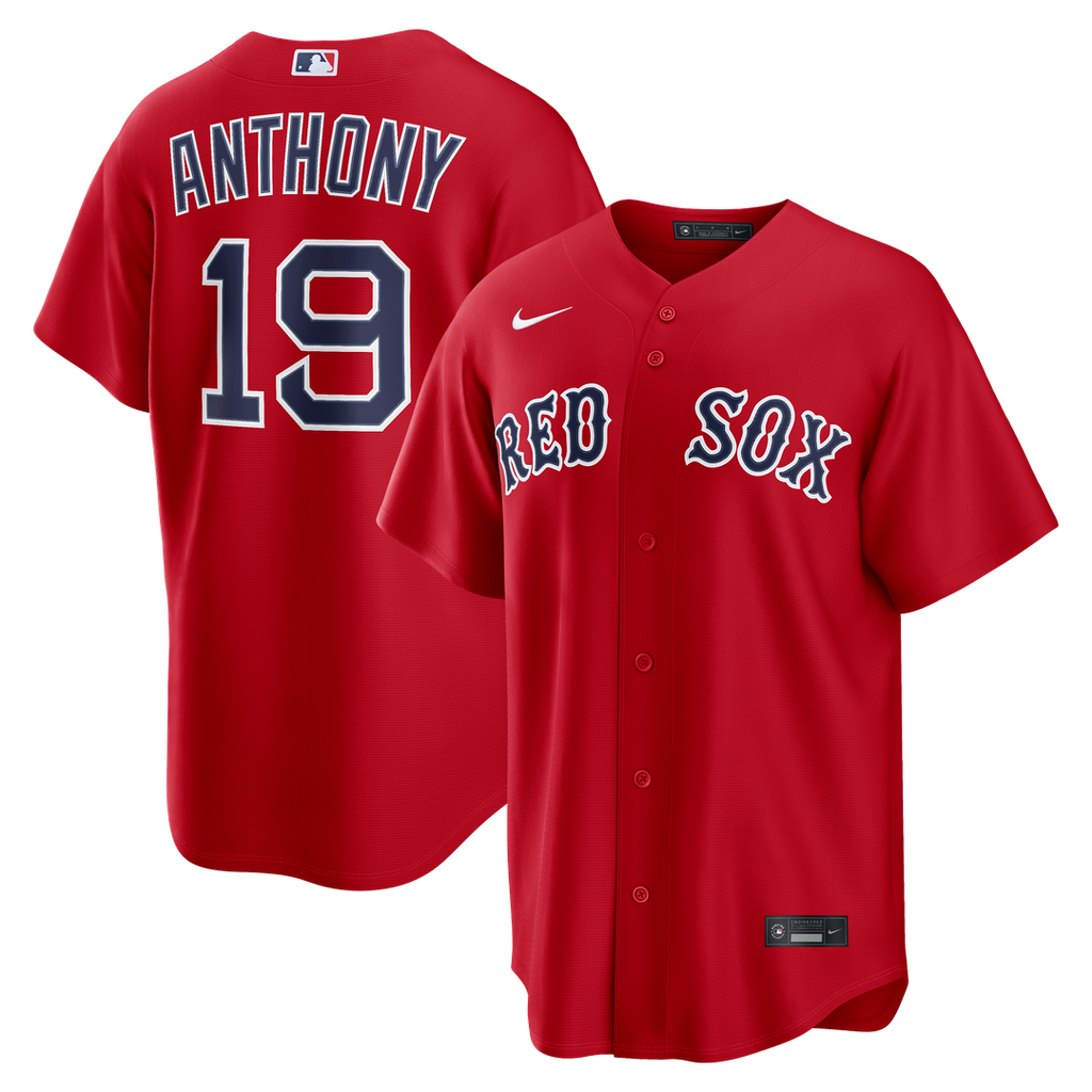 Boston Red Sox Roman Anthony Nike Red Alternate Replica Jersey product image 1, provided for visual reference and product