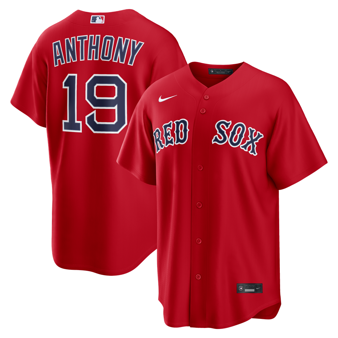 Boston Red Sox Roman Anthony Nike Red Alternate Replica Jersey product image 1, provided for visual reference and product