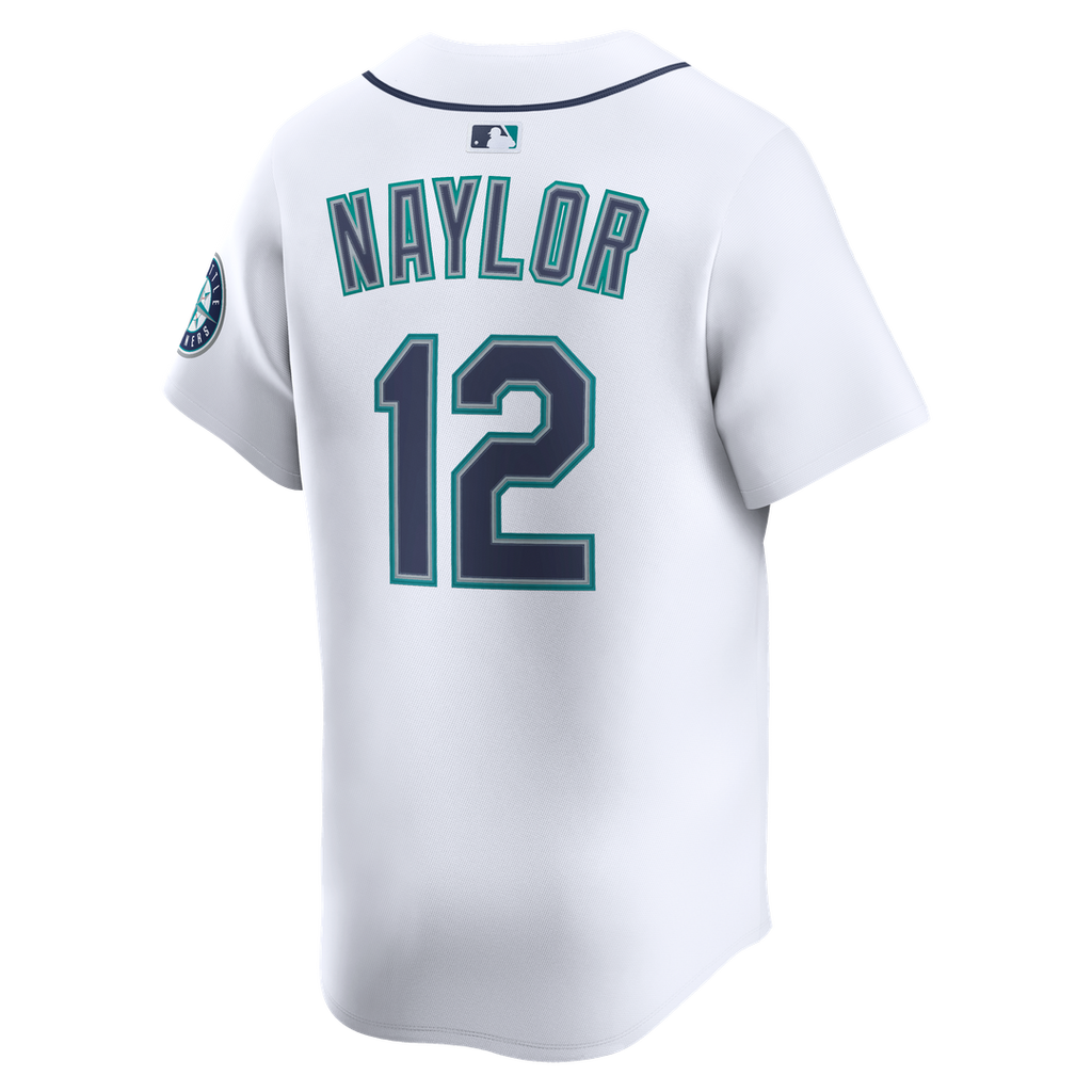 Seattle Mariners Josh Naylor Nike White Home Limited Jersey product image 3, provided for visual reference and product