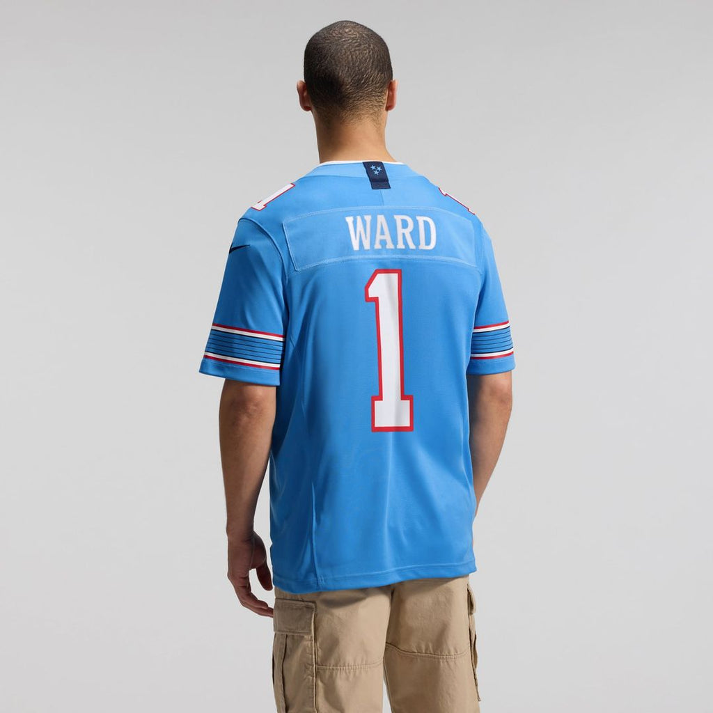 Tennessee Titans Cameron Ward Nike Light Blue Team Vapor F.U.S.E. Stitched Limited Jersey product image 5, provided for