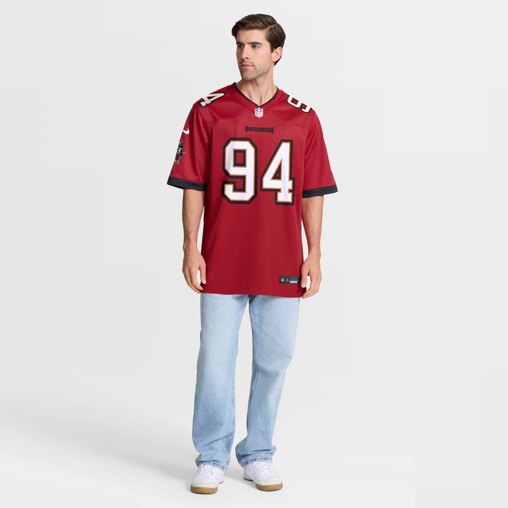 Tampa Bay Buccaneers Calijah Kancey Nike Red Game Jersey product image 7, provided for visual reference and product detail
