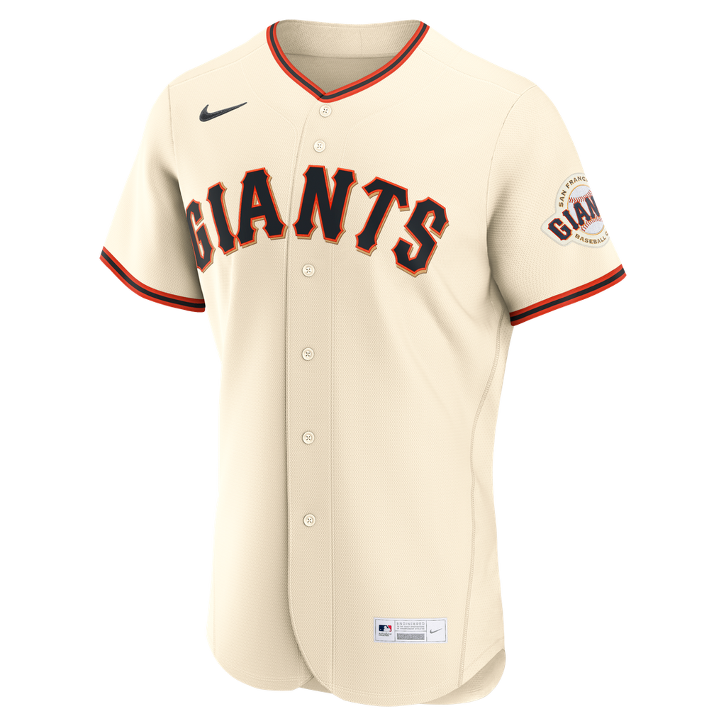 San Francisco Giants Nike Cream Home Authentic Custom Jersey product image 2, provided for visual reference and product
