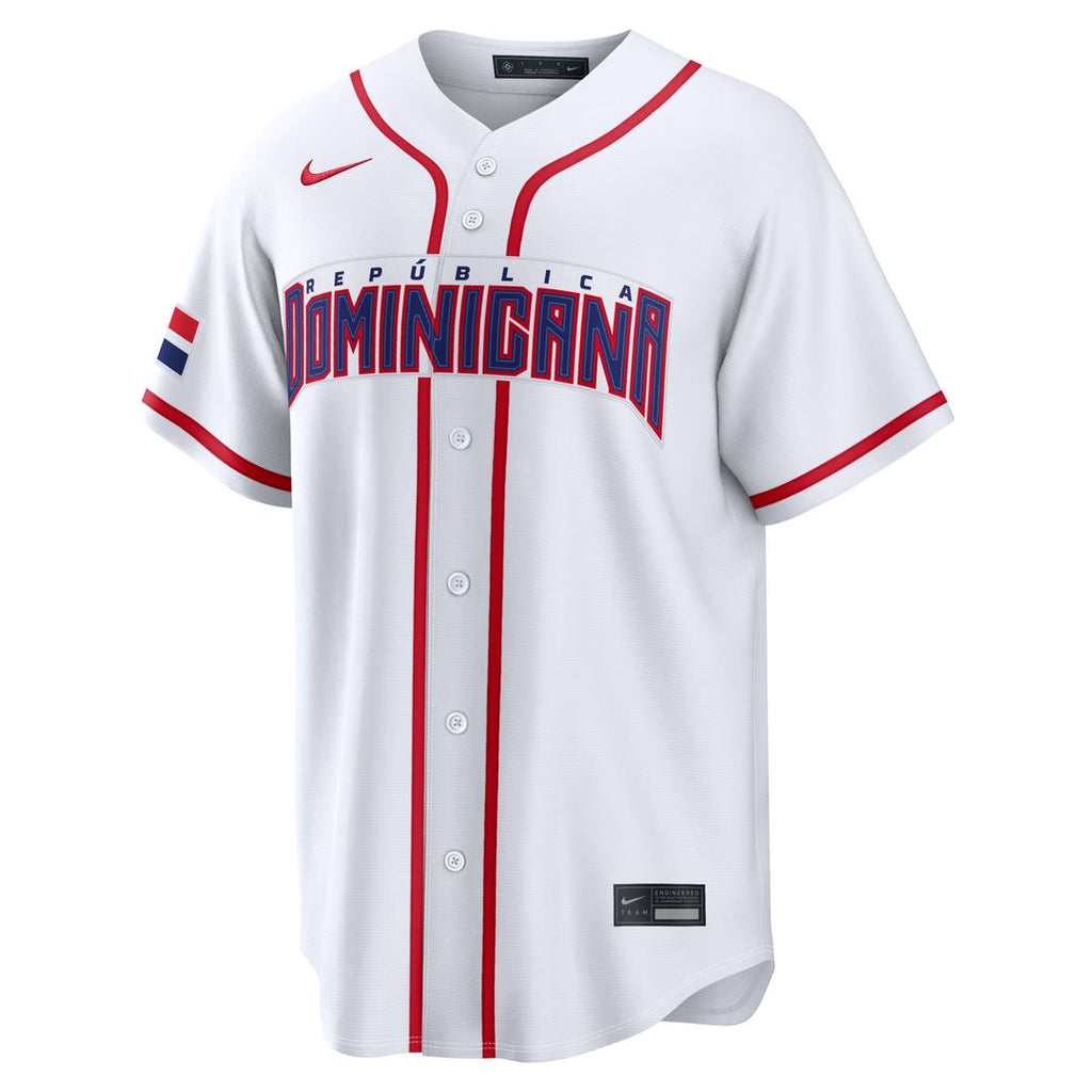 Dominican Republic Baseball Juan Soto Nike White 2026 World Baseball Classic Home Stadium Jersey product image 2, provided
