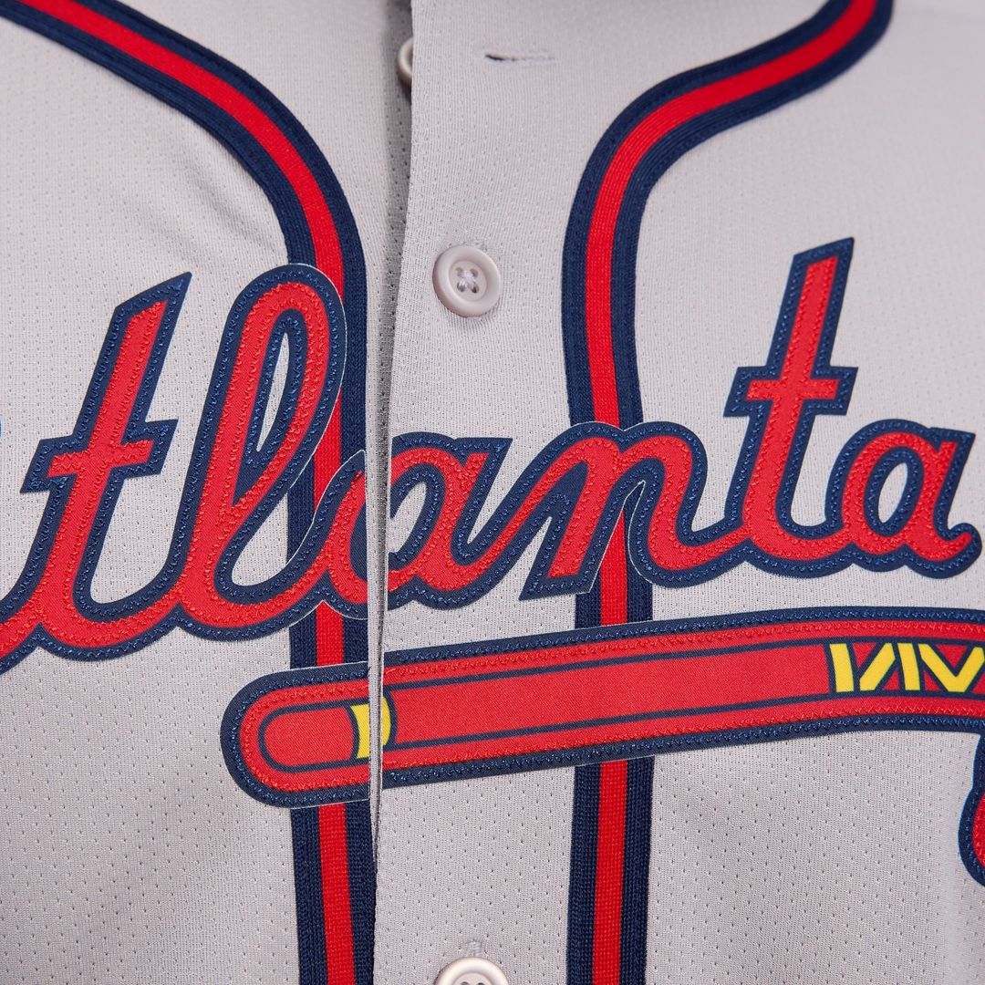 Atlanta Braves Ozzie Albies Nike Gray Road Limited Player Jersey product image 11, provided for visual reference and product