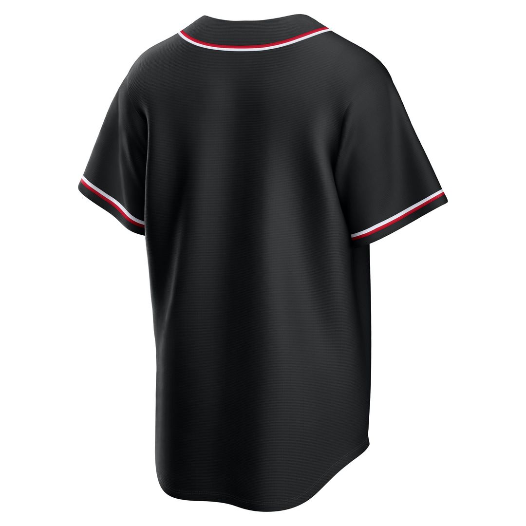 Cleveland Guardians Nike Fashion Replica Black Out Jersey product image 3, provided for visual reference and product detail