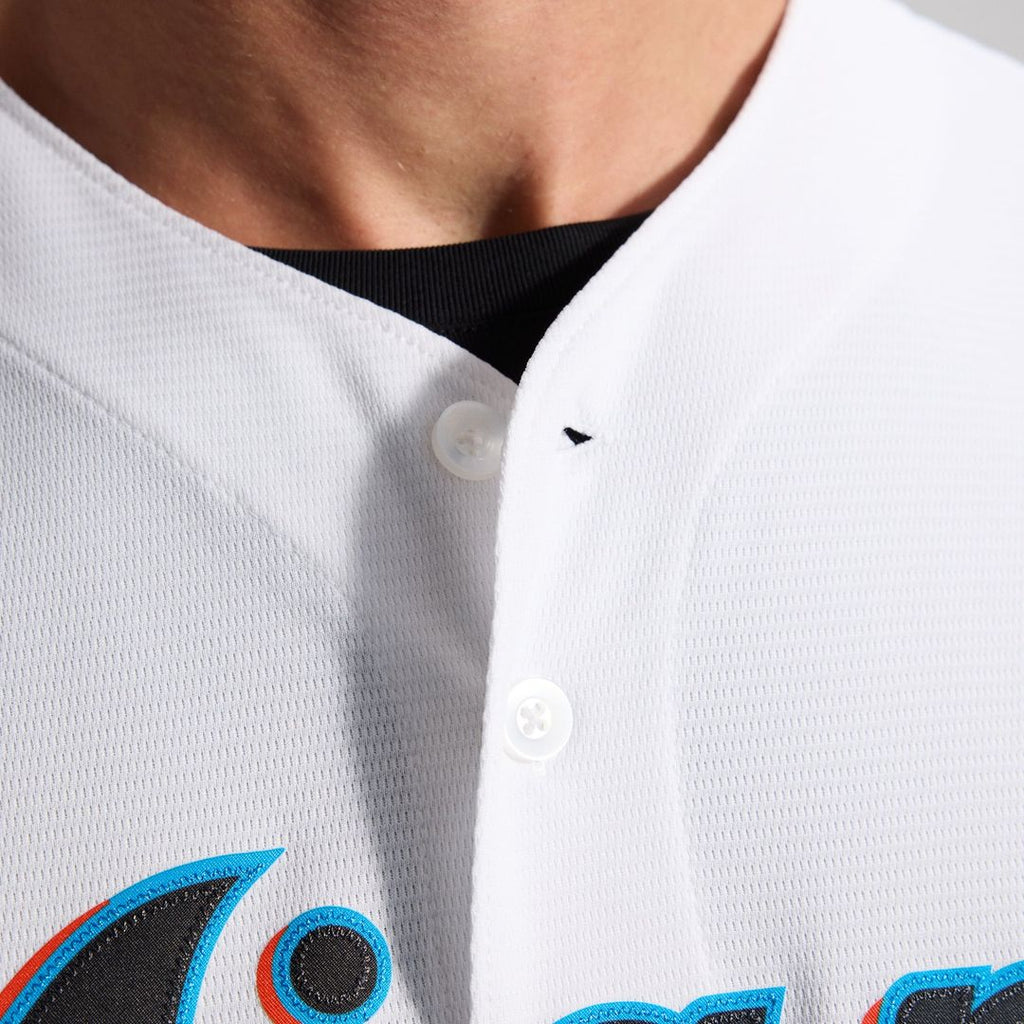Miami Marlins Nike White Home Replica Team Jersey product image 12, provided for visual reference and product detail review