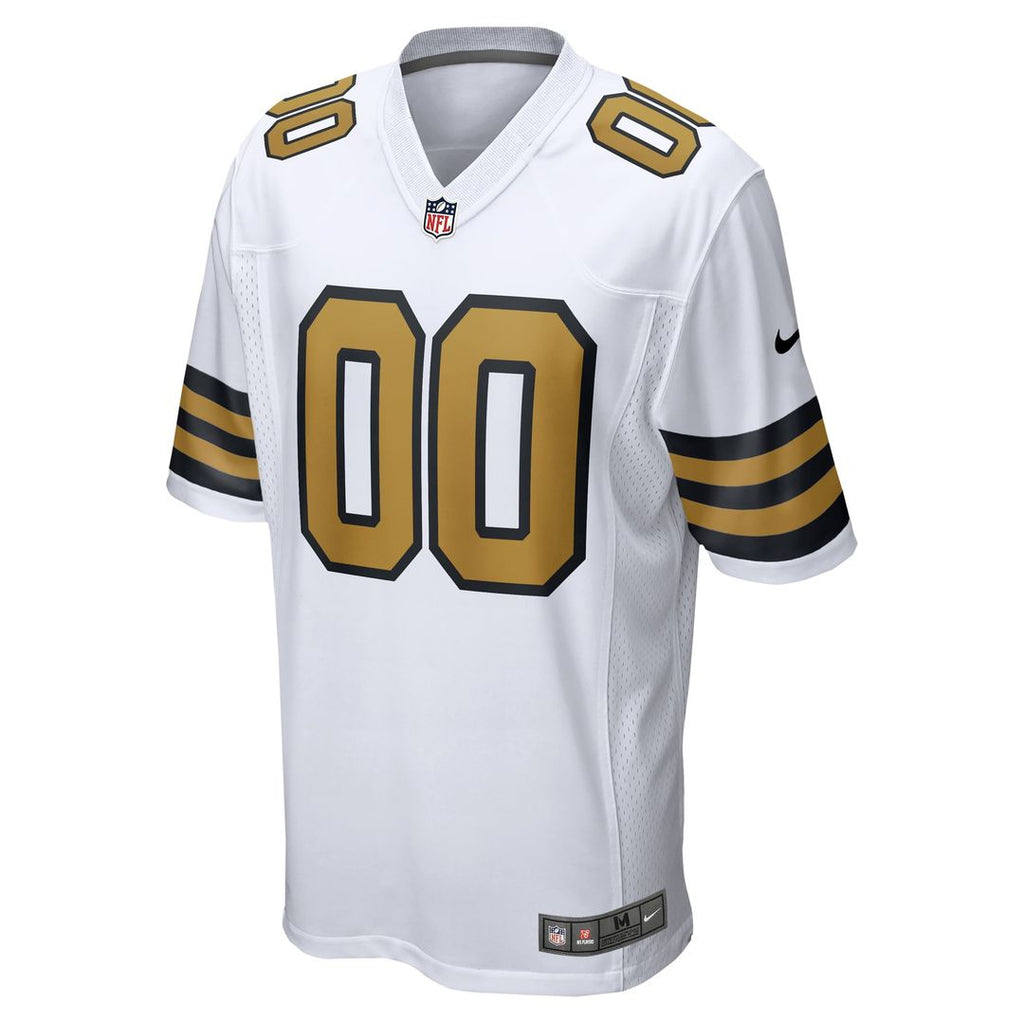 New Orleans Saints Nike White Alternate Custom Game Jersey product image 2, provided for visual reference and product detail