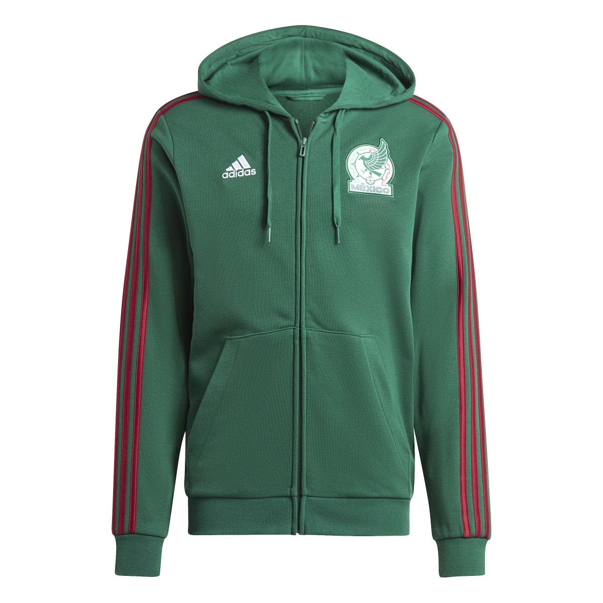 ADIDAS Mexico Men’s DNA Full Zip Hoodie - IU2160 product image 1, provided for visual reference and product detail review