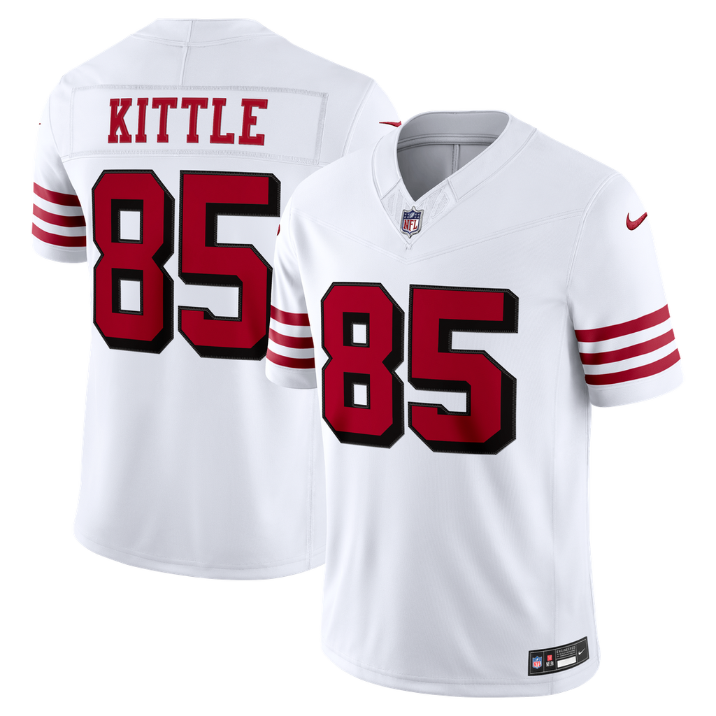 San Francisco 49ers George Kittle Nike White Alternate Vapor F.U.S.E. Stitched Limited Jersey product image 1, provided for