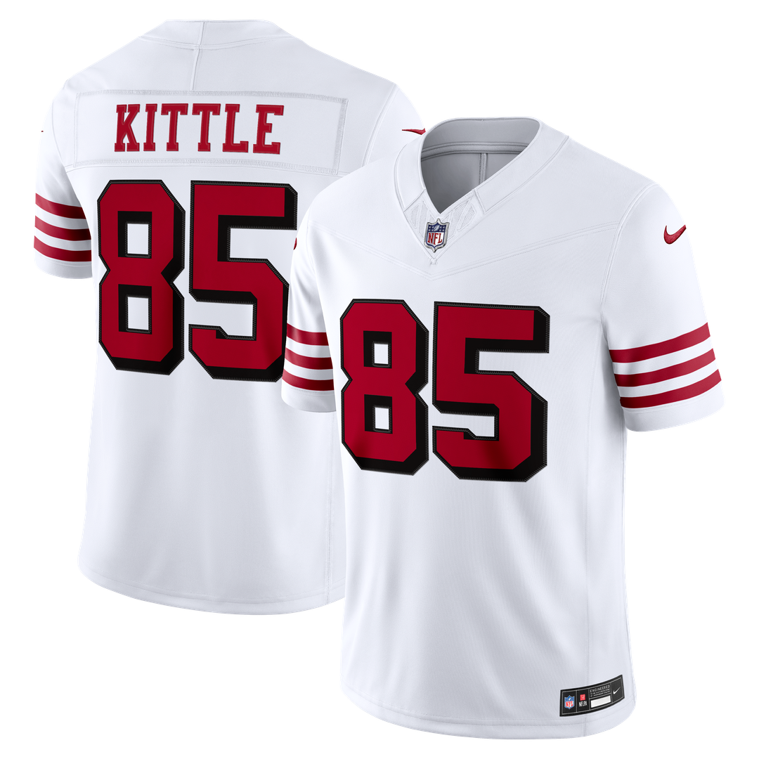 San Francisco 49ers George Kittle Nike White Alternate Vapor F.U.S.E. Stitched Limited Jersey product image 1, provided for
