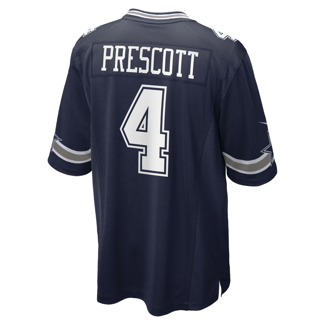 Dallas Cowboys Dak Prescott Nike Navy Game Team Jersey product image 3, provided for visual reference and product detail