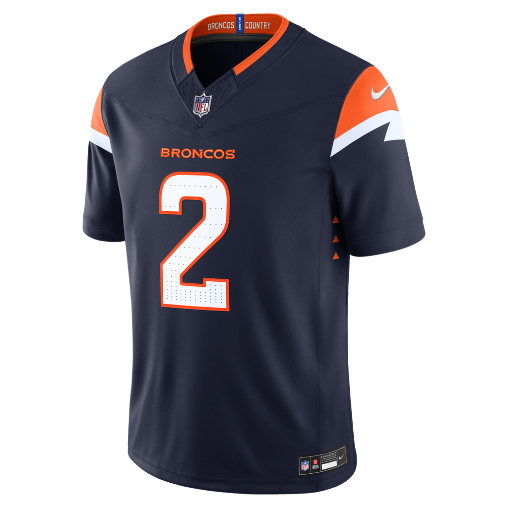 Denver Broncos Pat Surtain II Nike Navy Alternate Vapor F.U.S.E. Stitched Limited Jersey product image 2, provided for