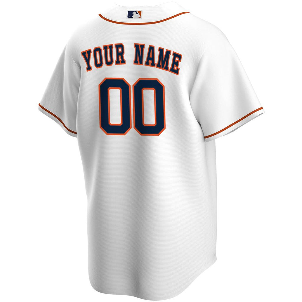Houston Astros Nike White Home Replica Custom Jersey product image 3, provided for visual reference and product detail review