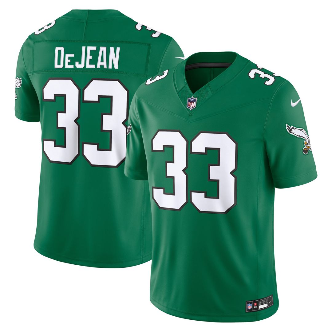 Philadelphia Eagles Cooper DeJean Nike Kelly Green Alternate Vapor F.U.S.E. Stitched Limited Jersey product image 1,