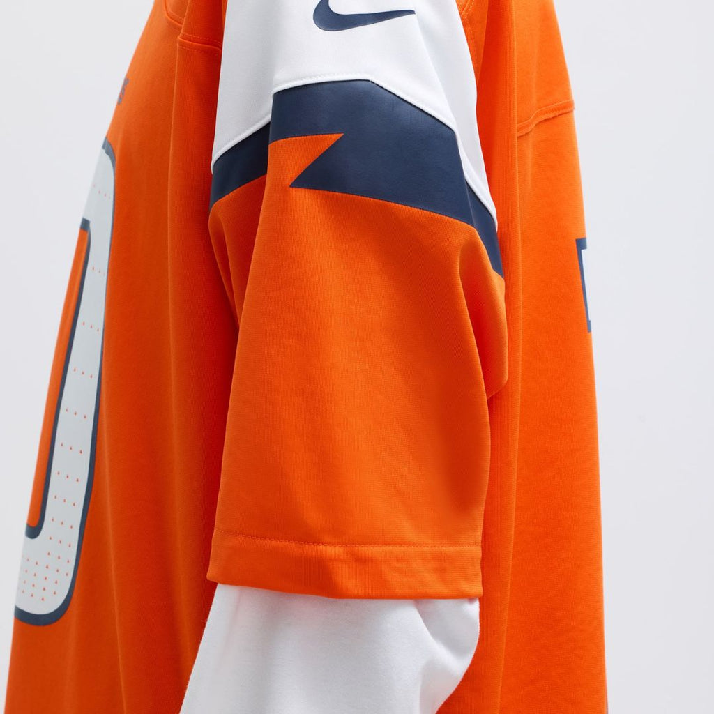 Denver Broncos Bo Nix Nike Orange Player Game Jersey product image 20, provided for visual reference and product detail