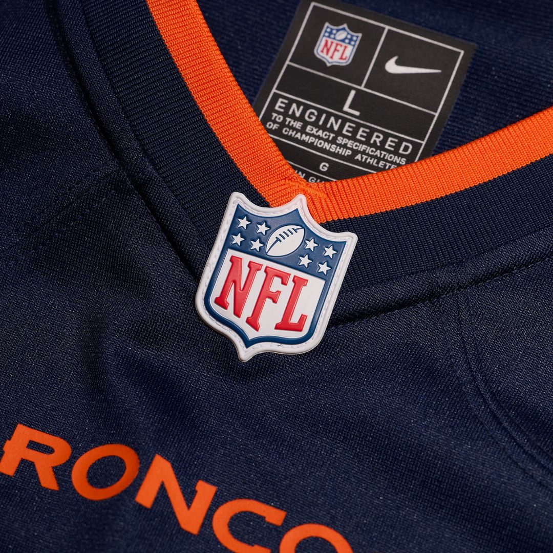 Denver Broncos Bo Nix Nike Orange Player Game Jersey product image 24, provided for visual reference and product detail