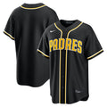 San Diego Padres Nike Fashion Replica Black Out Jersey product image 1, provided for visual reference and product detail