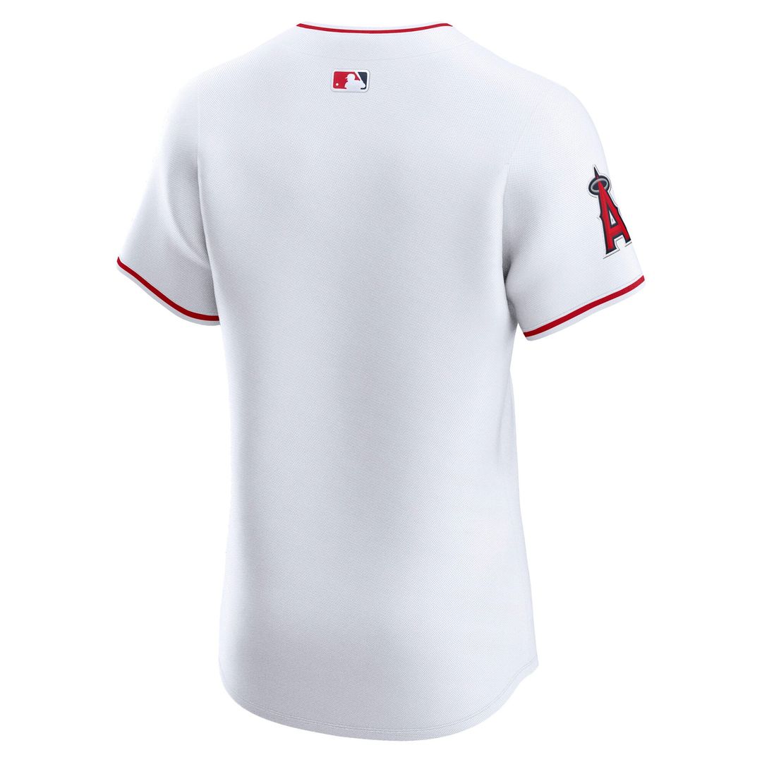 Los Angeles Angels Nike White Home Elite Jersey product image 3, provided for visual reference and product detail review