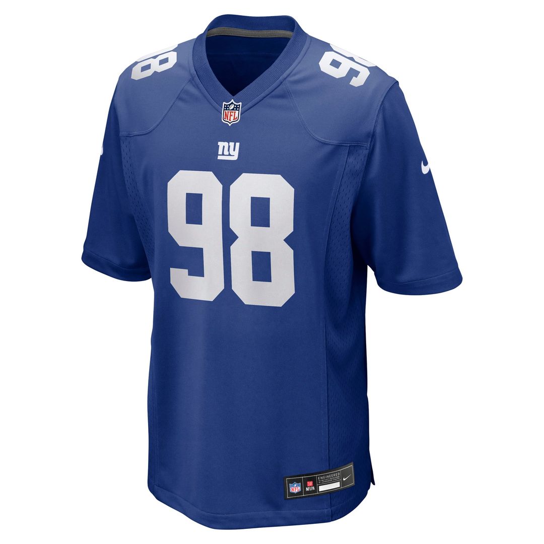 New York Giants D.J. Reader Nike Royal Game Jersey product image 2, provided for visual reference and product detail review