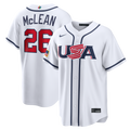 USA Baseball Nolan McLean Nike White 2026 World Baseball Classic Home Stadium Jersey product image 1, provided for visual