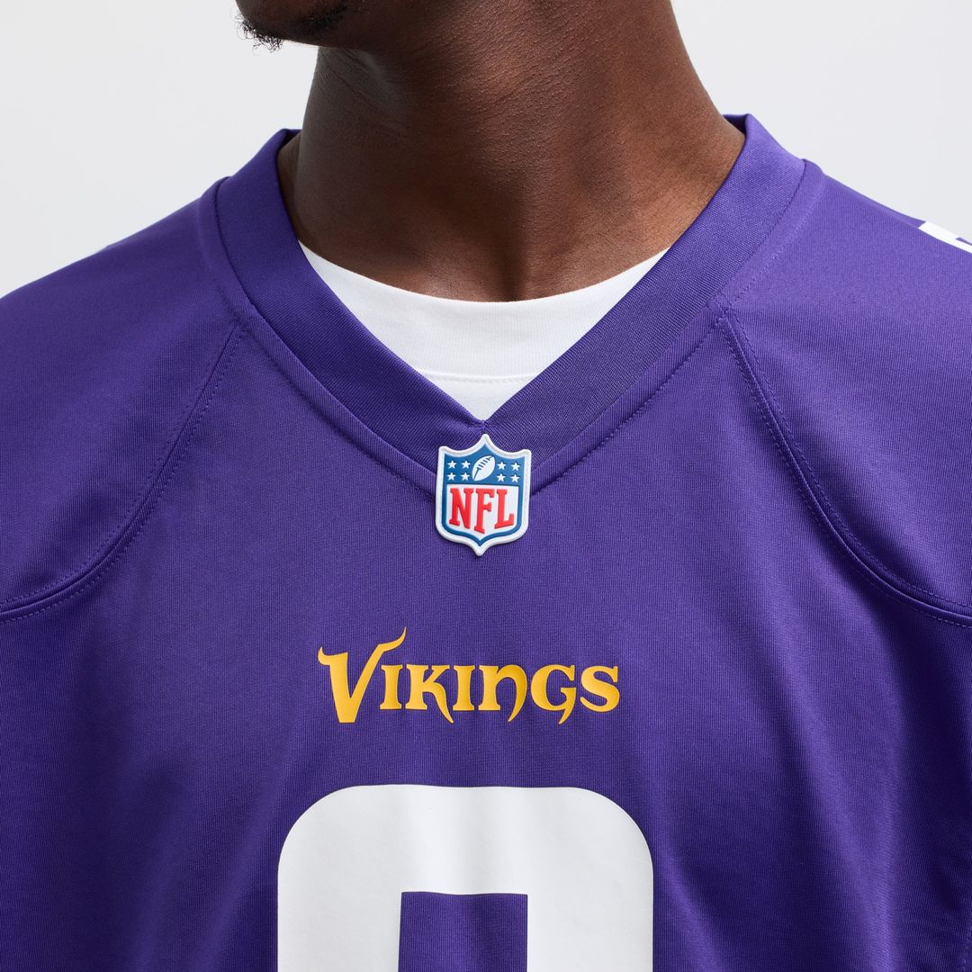 Minnesota Vikings J.J. McCarthy Nike White Alternate Game Player Jersey product image 13, provided for visual reference and