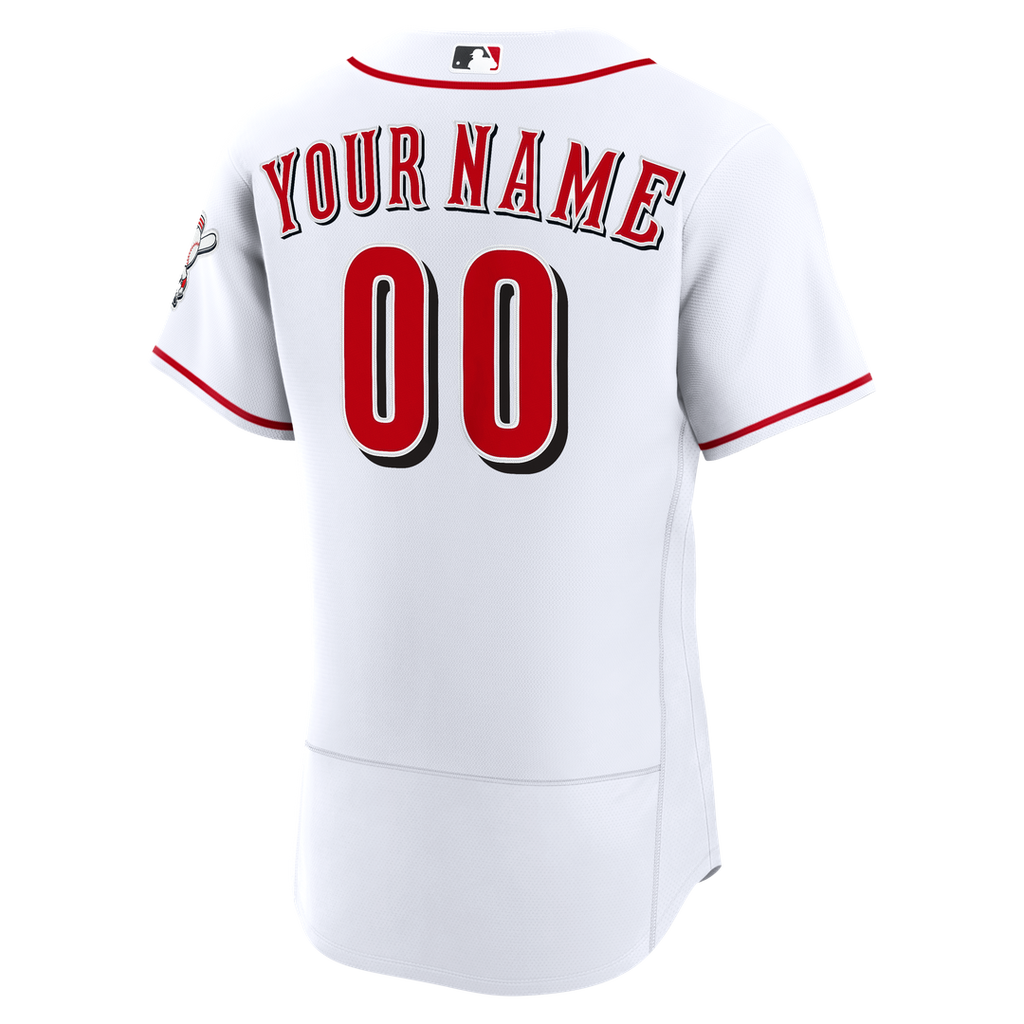 Cincinnati Reds Nike White Home Authentic Custom Jersey product image 3, provided for visual reference and product detail