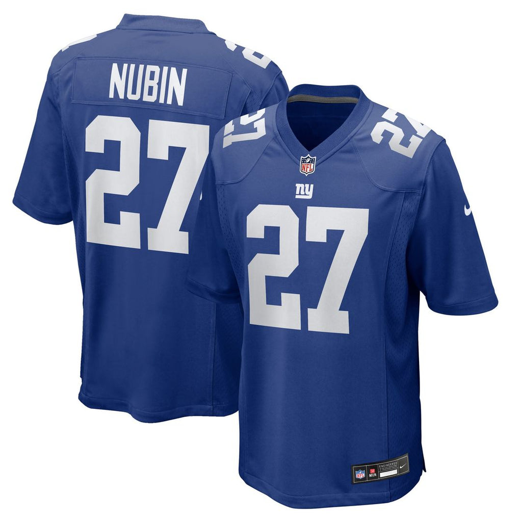 New York Giants Tyler Nubin Nike Royal Team Game Jersey product image 1, provided for visual reference and product detail
