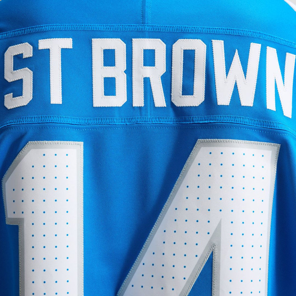 Detroit Lions Amon-Ra St. Brown Nike White Vapor F.U.S.E. Stitched Limited Jersey product image 17, provided for visual