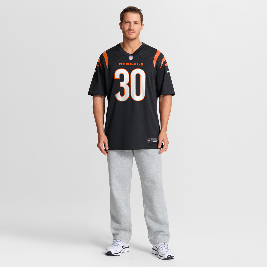 Cincinnati Bengals Chase Brown Nike Black Team Game Jersey product image 7, provided for visual reference and product detail